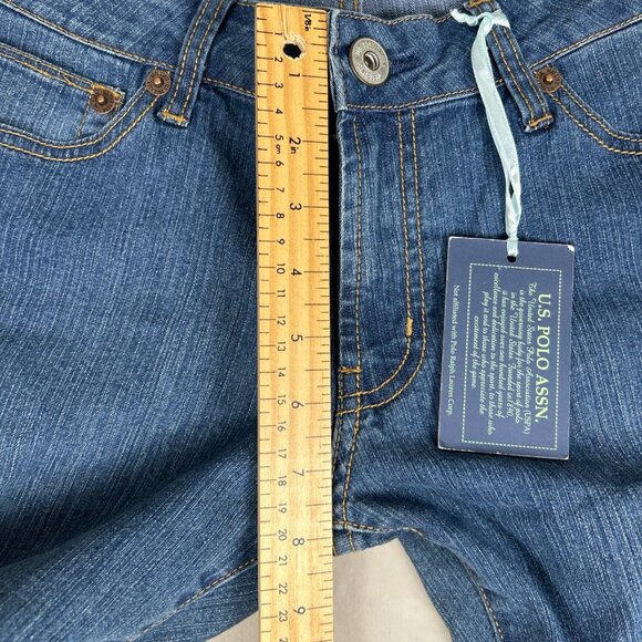 US Polo Assn Low Rise Slim Straight Womens Stretch Jeans, Size 32/33 - Picture 9 of 13